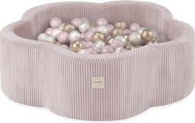 Suchý bazén kvietok – ružový menčester 95×30 cm + 200 guličiek