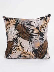 Bavlnená obliečka na vankúš Renforcé 40 × 40 cm - Taisa čierna/zlatá