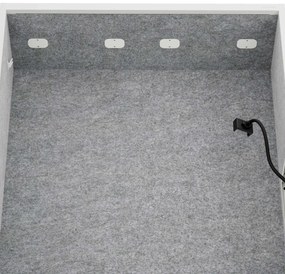 Sally 1150mm korpus Biały - siedzisko Szary