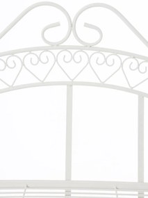 Kovová polica regál Anja - Biela