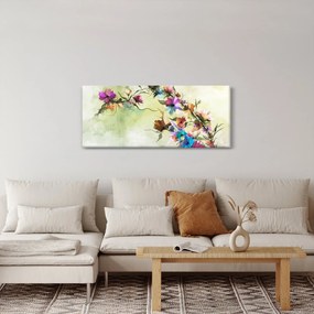 Obraz - Maľba kvetu (120x50 cm)