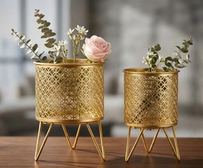Sada 2 ks stojanů na květiny Ceci zlatá