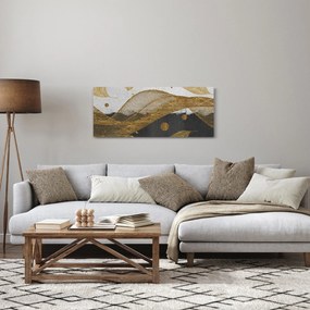 Obraz - Zlaté pierka (120x50 cm)