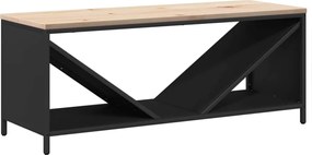 vidaXL Stojan na palivové drevo s drevenou doskou 100,5x35,5x40 cm