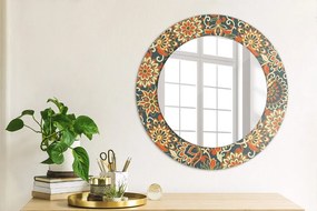 Okrúhle ozdobné zrkadlo Ilustrácia kvetového roka fi 50 cm