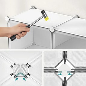 Úložné boxy na topánky biele ABO-E1033 WT (6 ks)
