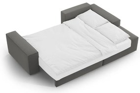 Svetlosivá zamatová rozkladacia/s úložným priestorom rohová pohovka (pravý roh/s leňoškou) Jodie – Micadoni