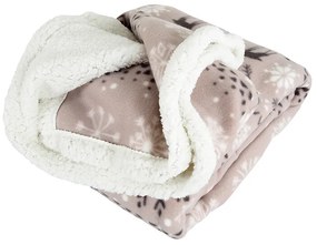 B.E.S. Petrovice Baránková deka Buffalo Vločky sivo-biela, 150 x 200 cm
