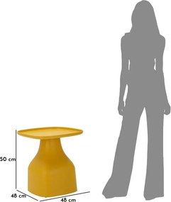 Konferenčný stolík Gea 50 cm žltý