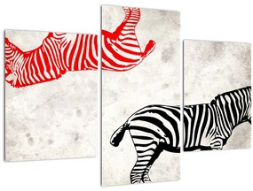 Obraz - Zebry (90x60 cm)