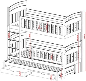 Raj posteli Detská posteľ KIKA LB 25 (výber farieb)