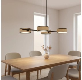 Závesný luster na lanku DRUMZ 4xE14/10W/230V, béžový