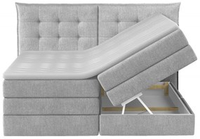 Čalúnená posteľ boxspring Fendy 180x200 sivá
