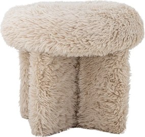 Béžový taburet z umelej kožušiny Frikka – Bloomingville