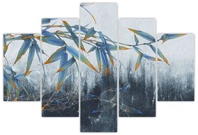 Obraz - Bambus na stene (150x105 cm)