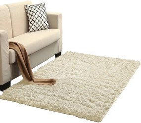 Protišmykový koberec SHAGGY béžový