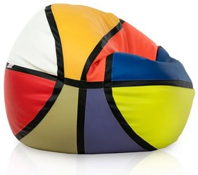 Sedací vak Basketbal ekokoža, viacfarebný