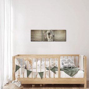 Obraz - Strážca lesa (s hodinami) (90x30 cm)
