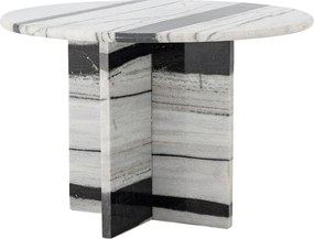 Čierno-biely mramorový okrúhly konferenčný stolík ø 61 cm Rosito – Bloomingville