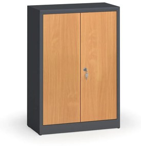 Alfa 3 Zvárané skrine s lamino dverami, 1150 x 800 x 400 mm, RAL 7016/buk