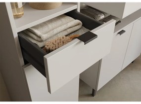 Krémová vysoká/úzka kúpeľňová skrinka 30x190 cm Arcena – Germania