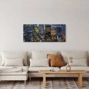 Obraz - Večerná panoráma Londýna (120x50 cm)