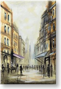 Maľovaný obraz na stenu MESTO 60x90 cm