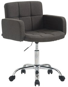 Design-Shop Pracovná stolička L.A. látka - Tmavo sivá
