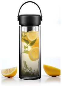 Čierna sklenená fľaša 350 ml Fuori – Vialli Design