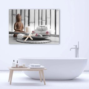 Obraz na plátně Buddha Brown Zen lázně - 100x70 cm