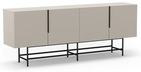 Krémová nízka komoda 200x77,5 cm Eldia – Marckeric