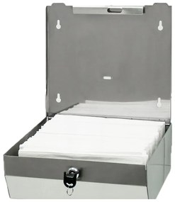 BISK Erga, zásobník na papierové uteráky ZZ z nerezovej ocele, kapacita 500ks, chrómová, ERG-01571