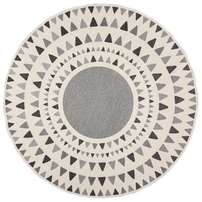 Flair Rugs koberce Kusový koberec Dauntless Shadow Rays Grey - 160x160 (priemer) kruh cm