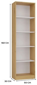 Regál Onyx R50 50 cm dub Artisan/bílý