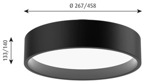 Louis Poulsen LP Circle stropné, Ø 26,7 cm čierne