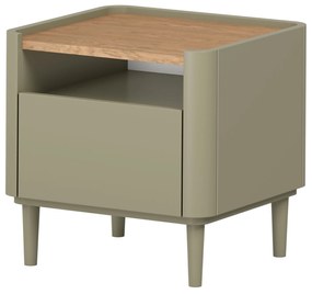 Nočný stolík Elivo 50 cm na nožičkách - eukalyptus / dub baltic dune