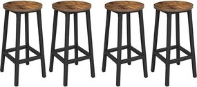 Sada 4 barových stoličiek VASAGLE LBC232B01