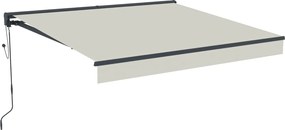 Elektrická markíza s LED osvetlením BestBerg BBSU-EL295BG / 295 × 250 cm / béžová