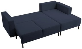 Rohová sedacia súprava Rodriguez mini (P) (modrá + čierna). Vlastná spoľahlivá doprava až k Vám domov. 1099546
