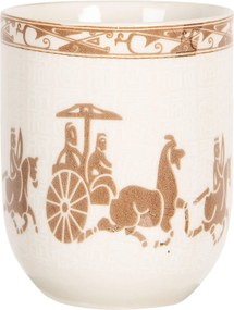 Porcelánový kalíšok na čaj s antickými motívmi - ∅ 6 * 8 cm / 0,1l