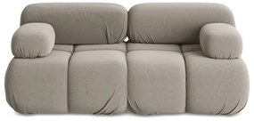 Béžová zamatová pohovka 190 cm Lokua – Makamii