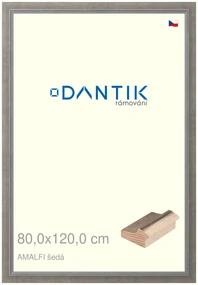 DANTIK rám na obraz 80x120 | AMALFI šedá (Plexi Čiré)