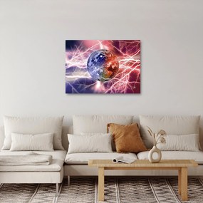 Obraz - Zemeguľa pod prúdom (70x50 cm)