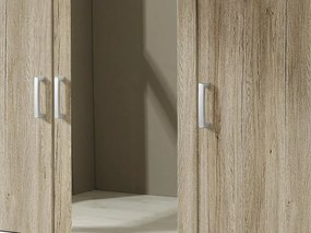 Šatníková skriňa Bremen, 136 cm, dub san remo