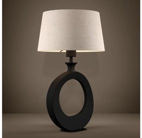 Eglo 390423 - Stolná lampa DIEZMA 1xE27/60W/230V 52,5 cm čierna/krémová