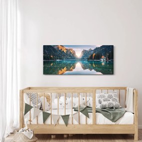Obraz - Horské jazero (120x50 cm)