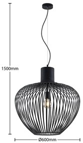 Lindby Deandre závesná lampa, Ø 60 cm