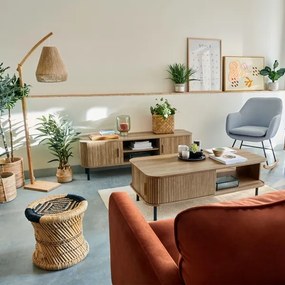 Atmosphera - Stojacia lampa PALM 1xE27/60W/230V bambus/konope