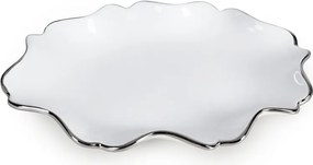Dekorstudio Dekoratívna misa AUREN 30x21 cm - biela