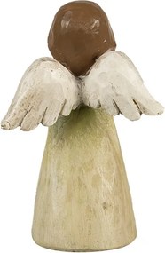 Dekorácia zelený anjelik s holubičkou - 7*6*12 cm